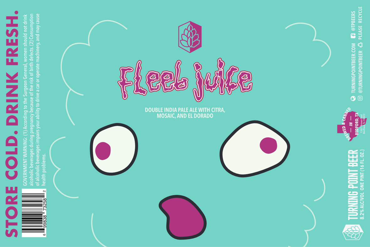 TABC label artwork for Fleeb Juice