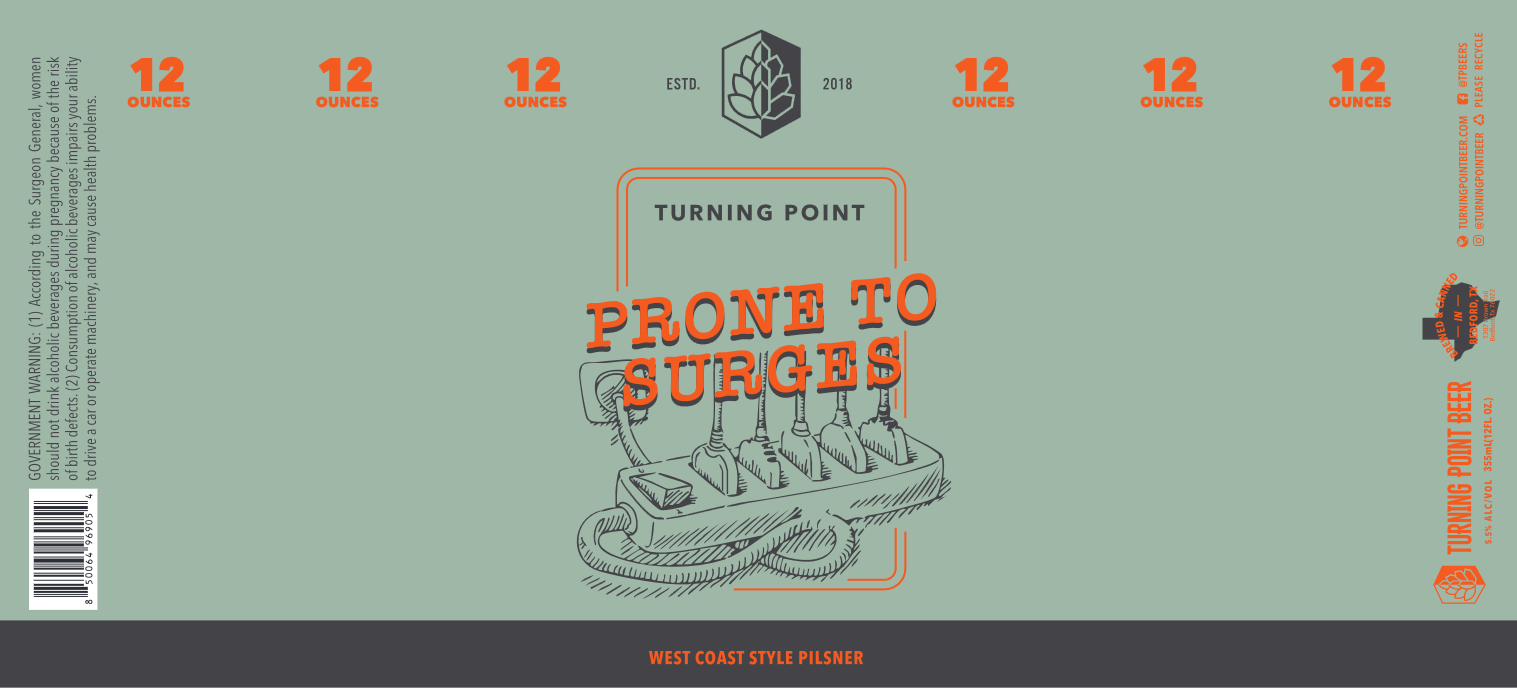 TABC label artwork for Prone To Surges
