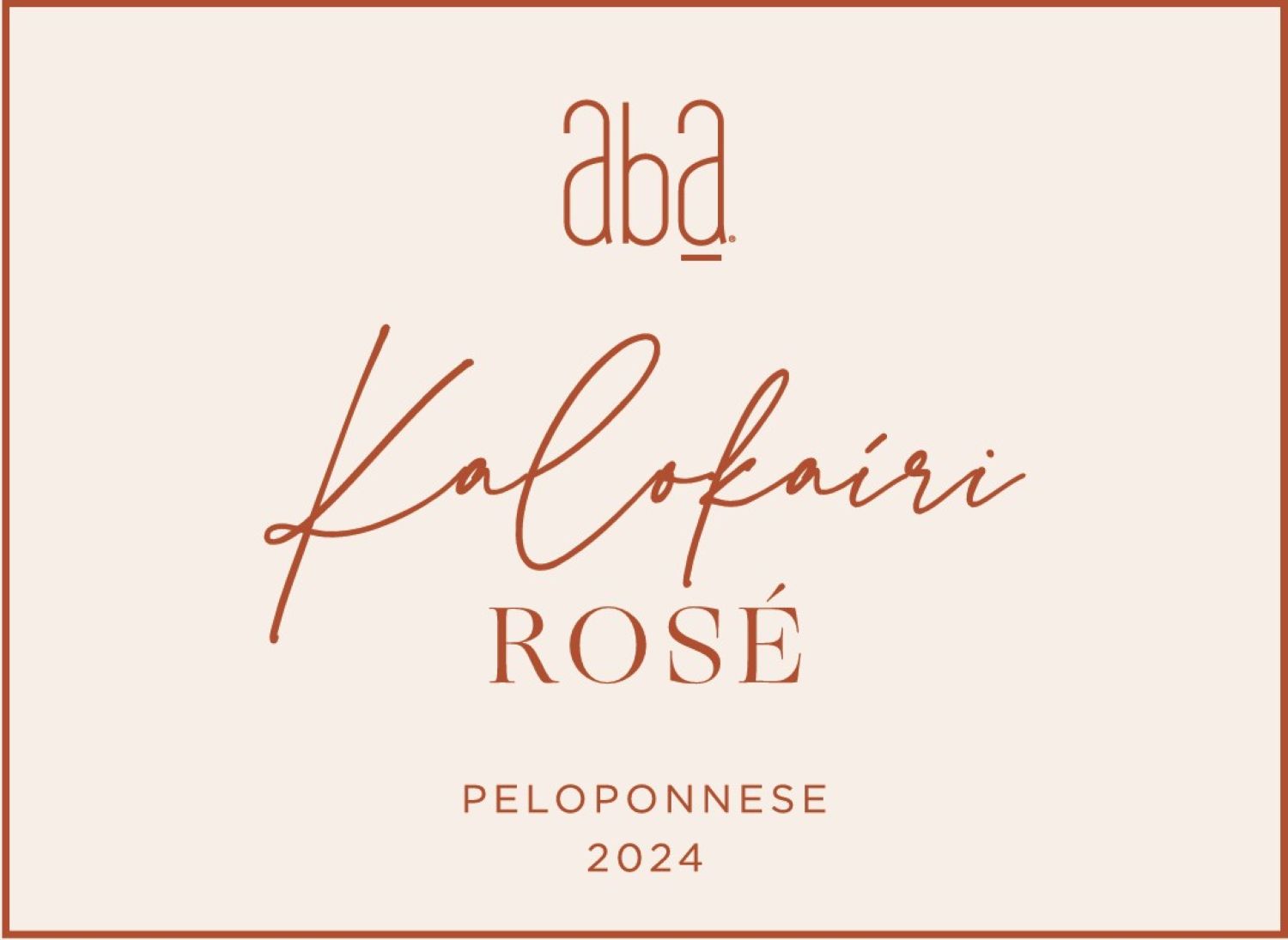 TABC label artwork for Kalokairi Rose