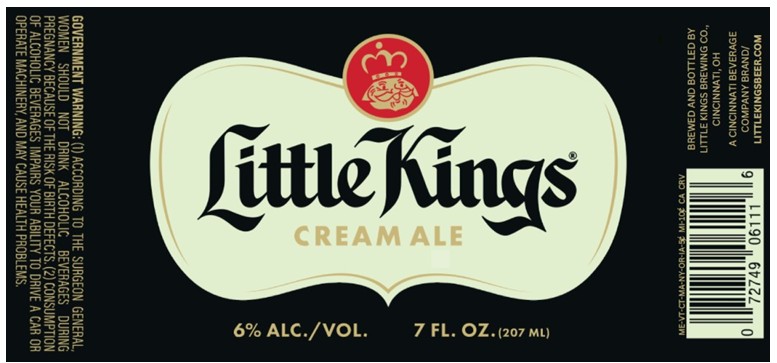 TABC label artwork for LITTLE KINGS CREAM ALE