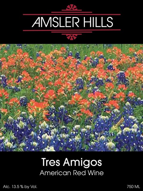 TABC label artwork for Tres Amigos