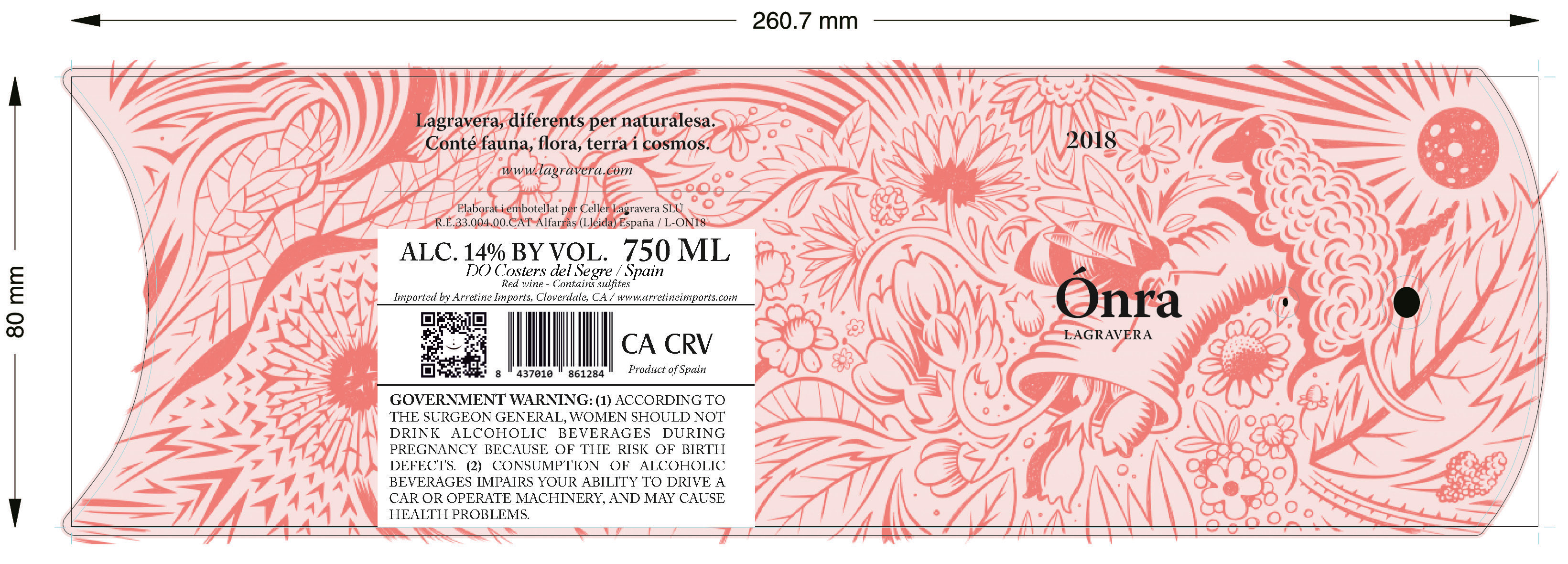 TABC label artwork for LaGravera Red Blend