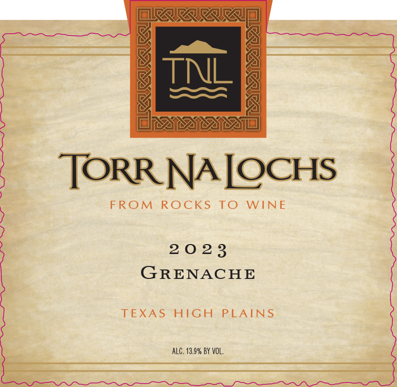 TABC label artwork for Torr Na Lochs 2023 Grenache