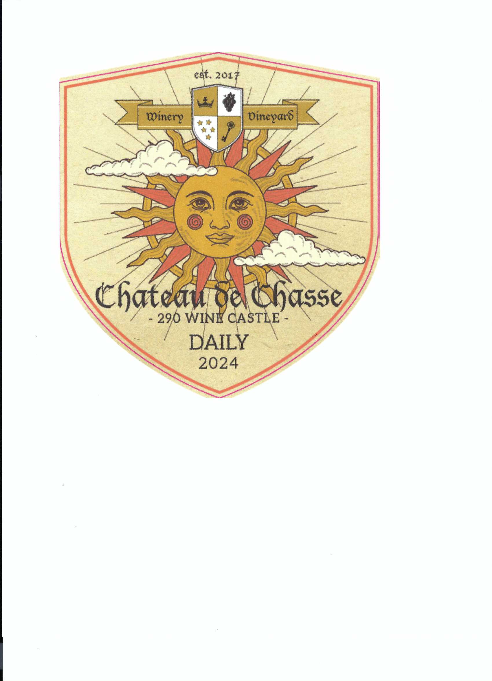 TABC label artwork for Chateau De Chase Daily Chardonnay Lodi
