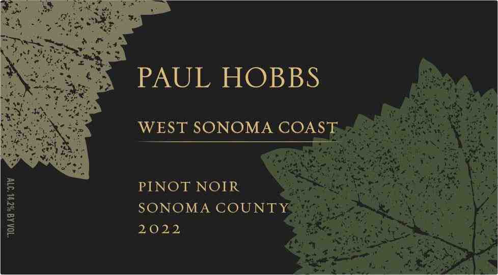 TABC label artwork for Paul Hobbs Pinot Noir West Sonoma Coast