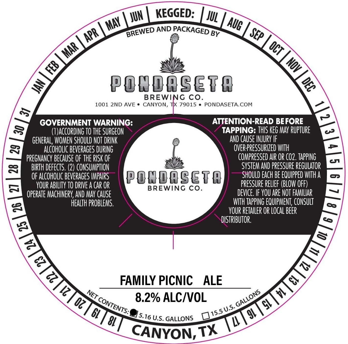 TABC label artwork for Family Picnic
