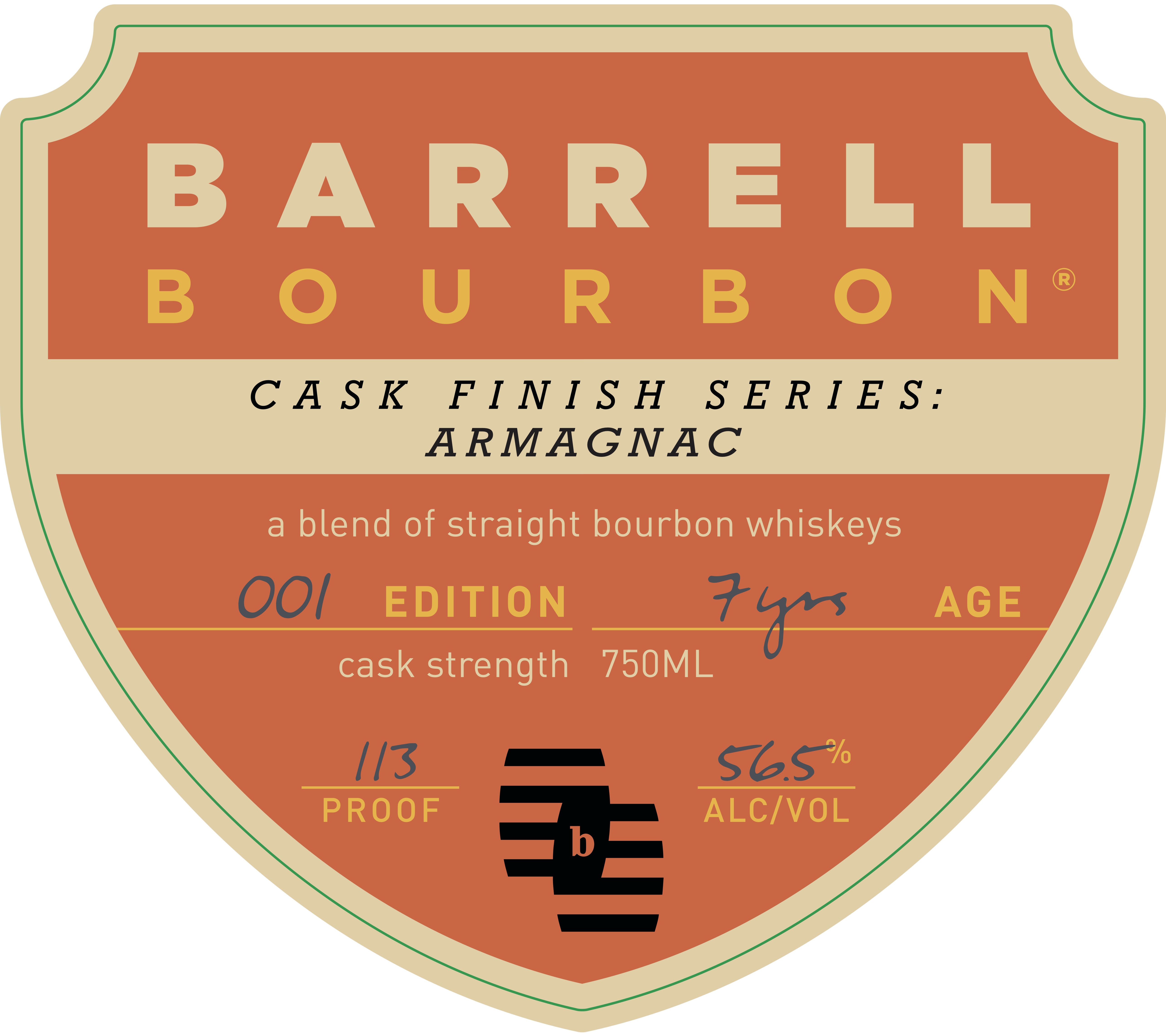 TABC label artwork for Barrell Bourbon Cask Finish Series Armagnac