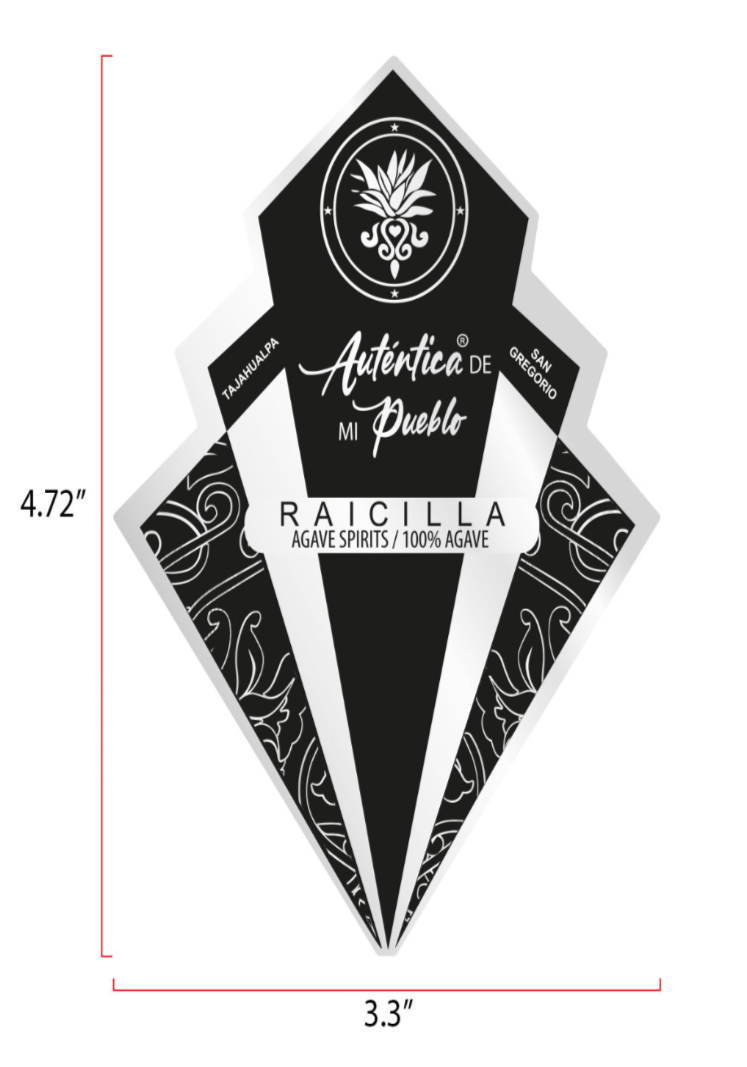 TABC label artwork for Autentica De Mi Pueblo Raicilla Plata