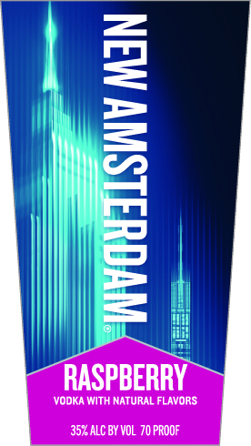 TABC label artwork for New Amsterdam Raspberry