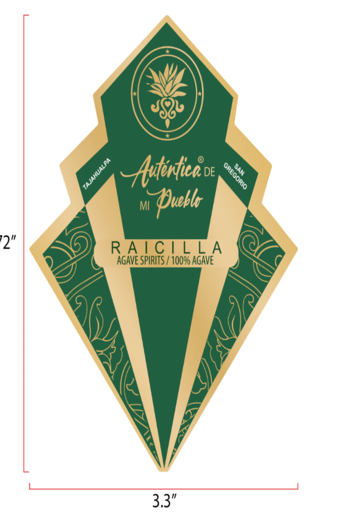 TABC label artwork for Auténtica De Mi Pueblo Raicilla Reposado