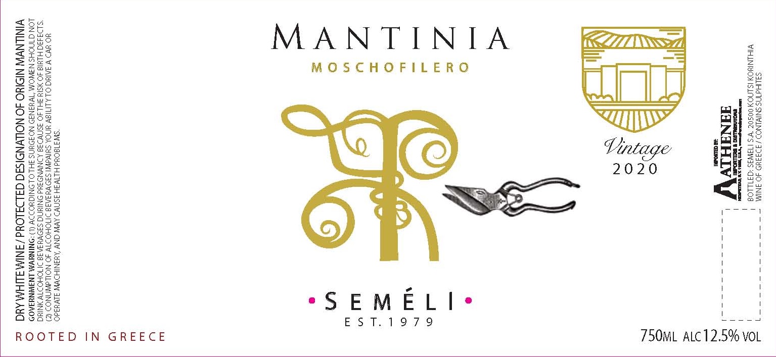 TABC label artwork for SEMELI MANTINIA MOSCHOFILERO