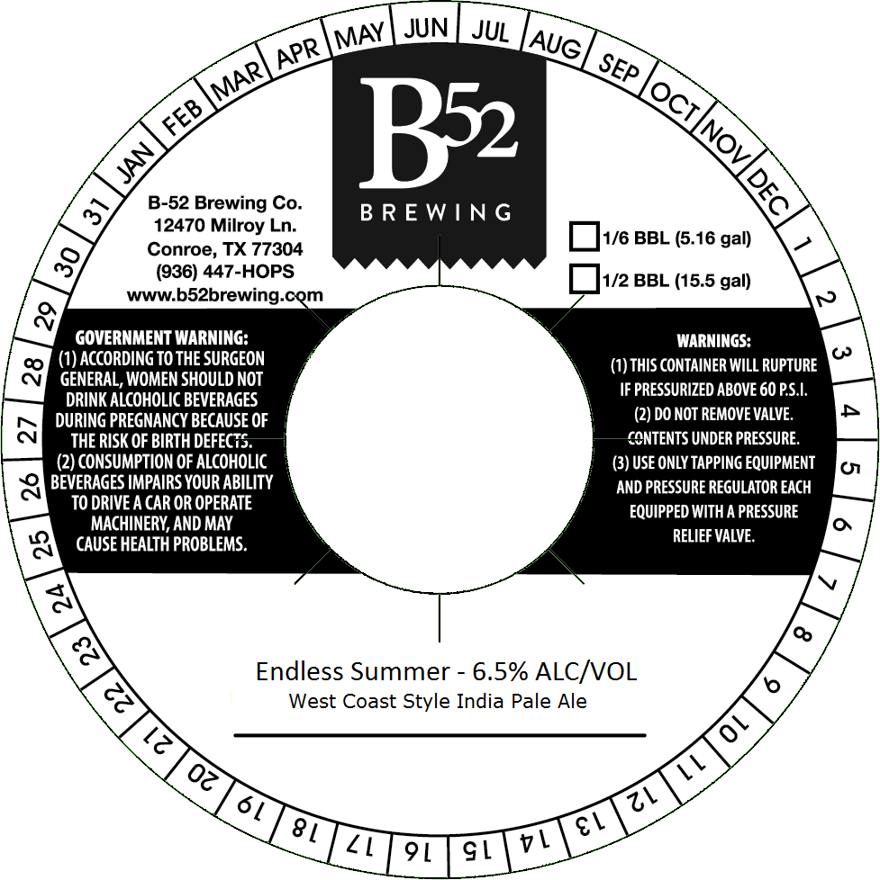 TABC label artwork for Endless Summer