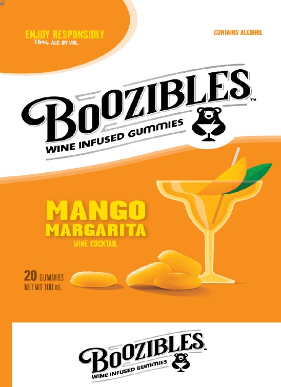 TABC label artwork for Boozibles Wine Infused Gummies