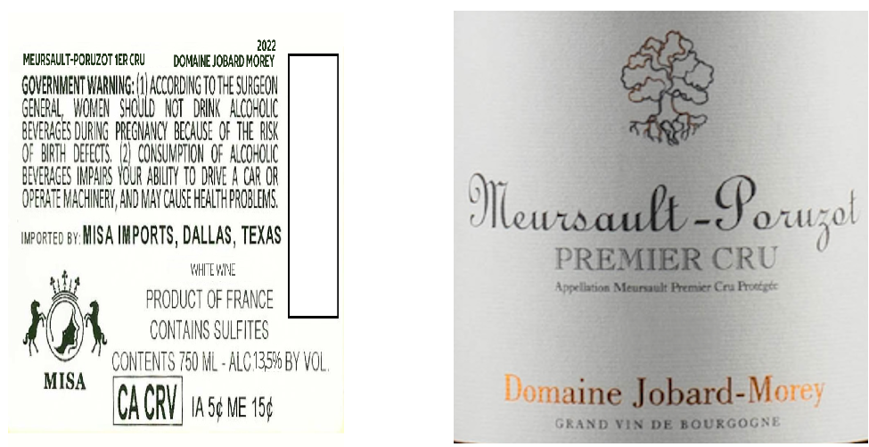 TABC label artwork for DOMAINE JOBARD MOREY MEURSAULT-PORUZOT
