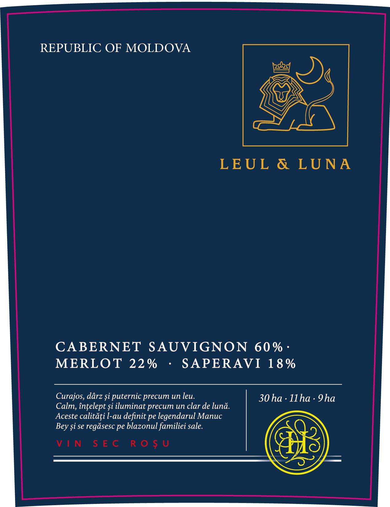 TABC label artwork for LEUL & LUNA CABERNET SAUVIGNON MERLOT SAPERAVI REPUBLIC OF MOLDOVA