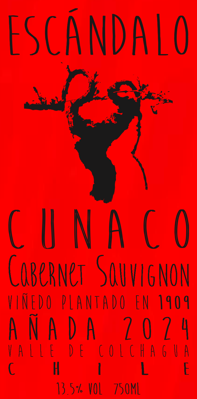 TABC label artwork for Escandalo Cabernet Sauvignon