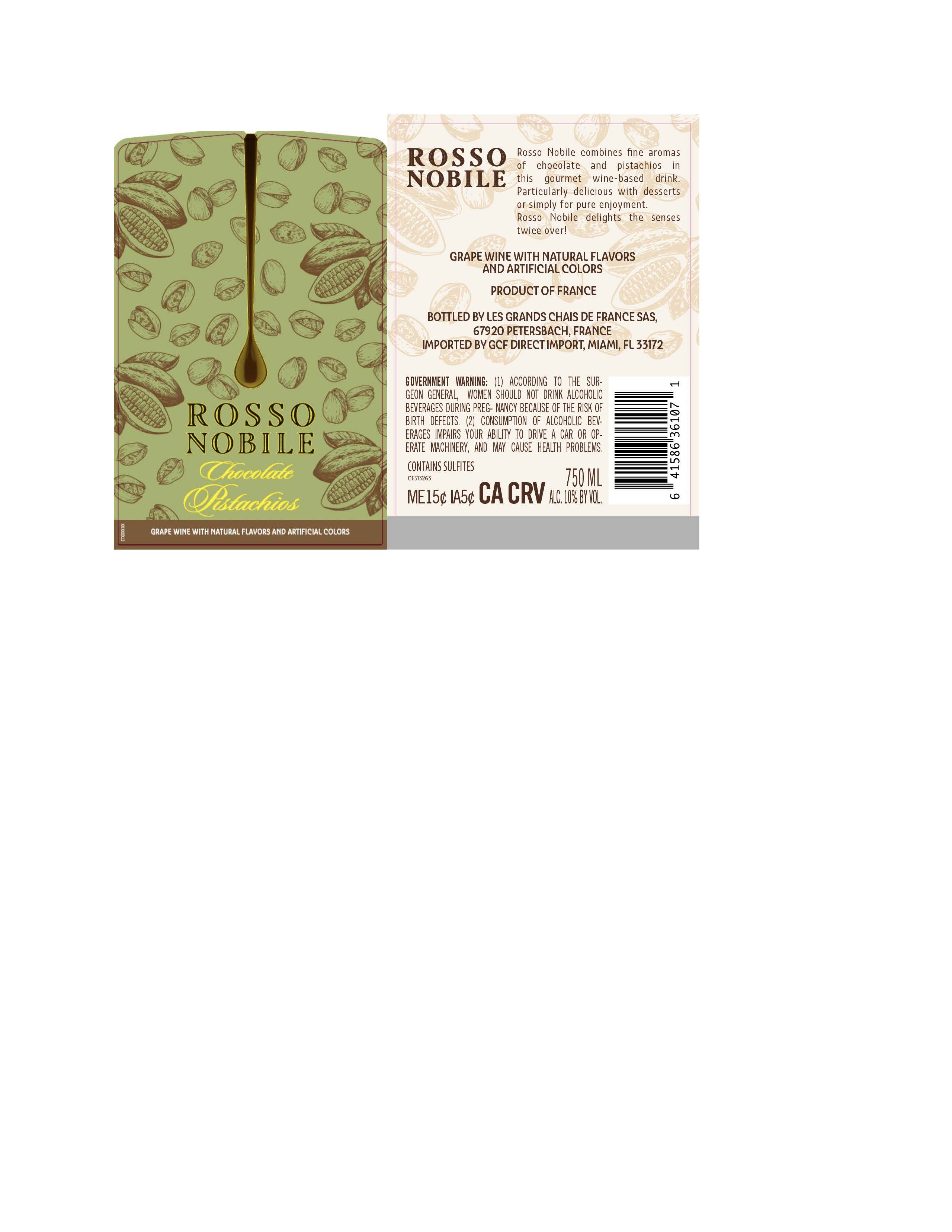 TABC label artwork for Nobile Rosso Dubai Chocolate Pistachio