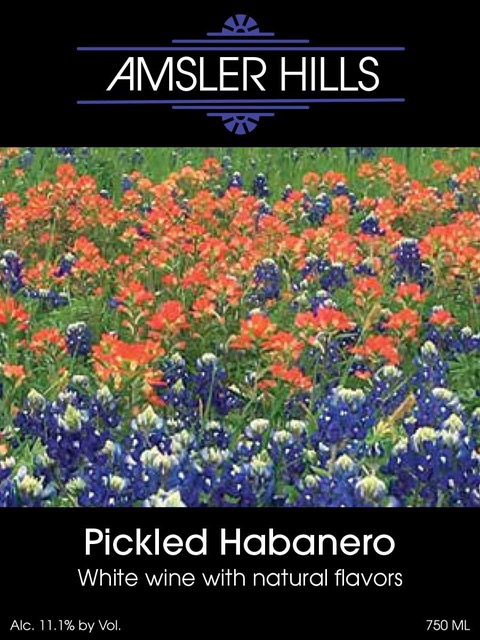 TABC label artwork for AMSLER HILLS PICKLED HABANERO