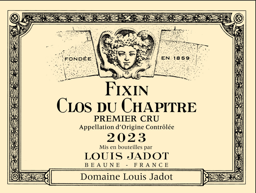 TABC label artwork for Louis Jadot Fixin Premier Cru Clos du Chapitre