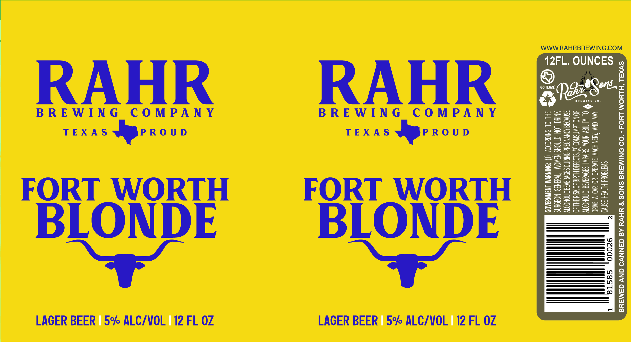 TABC label artwork for Fort Worth
