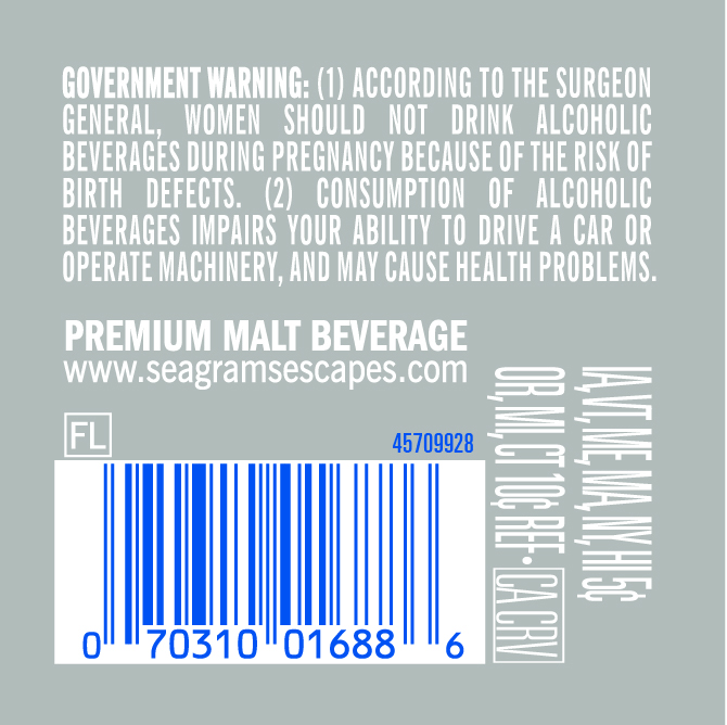 TABC label artwork for Seagram's Escapes Guava Lime 11.2oz Bottle