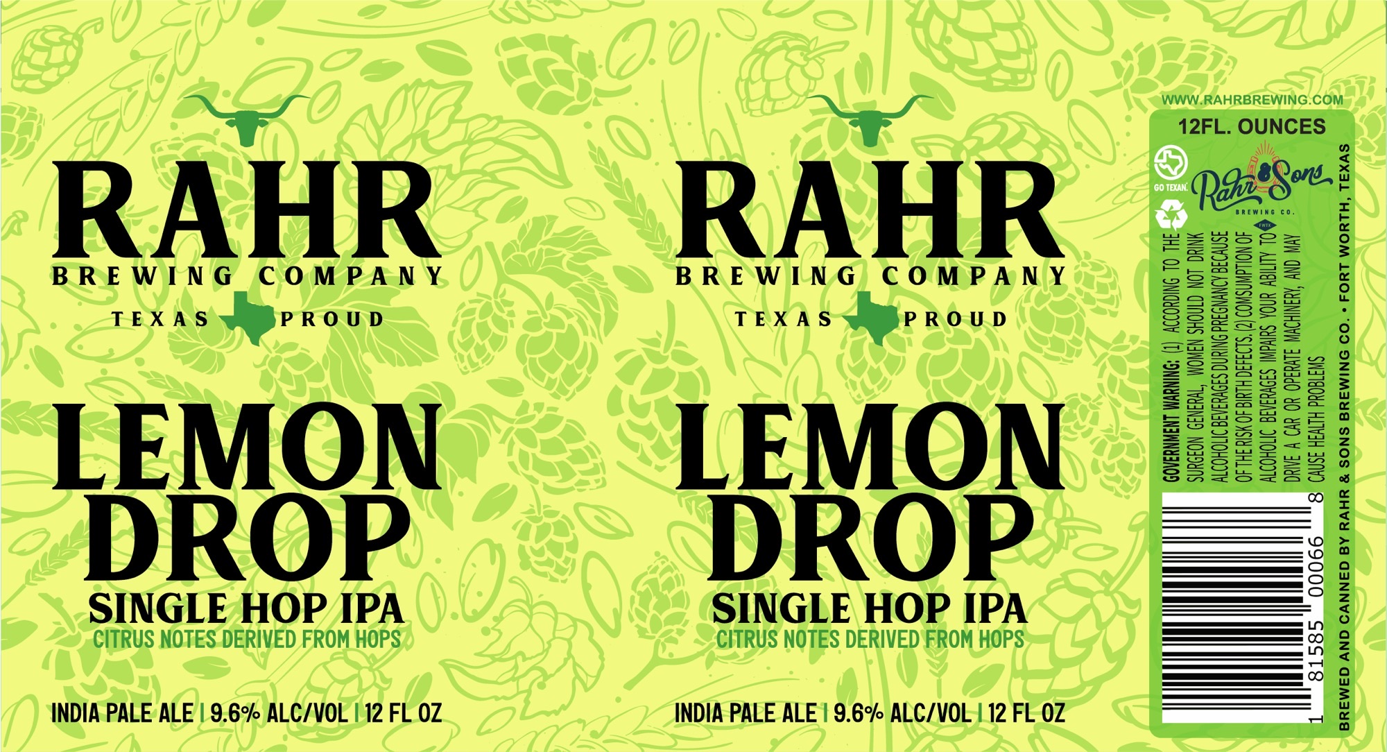 TABC label artwork for Lemon Drop IPA