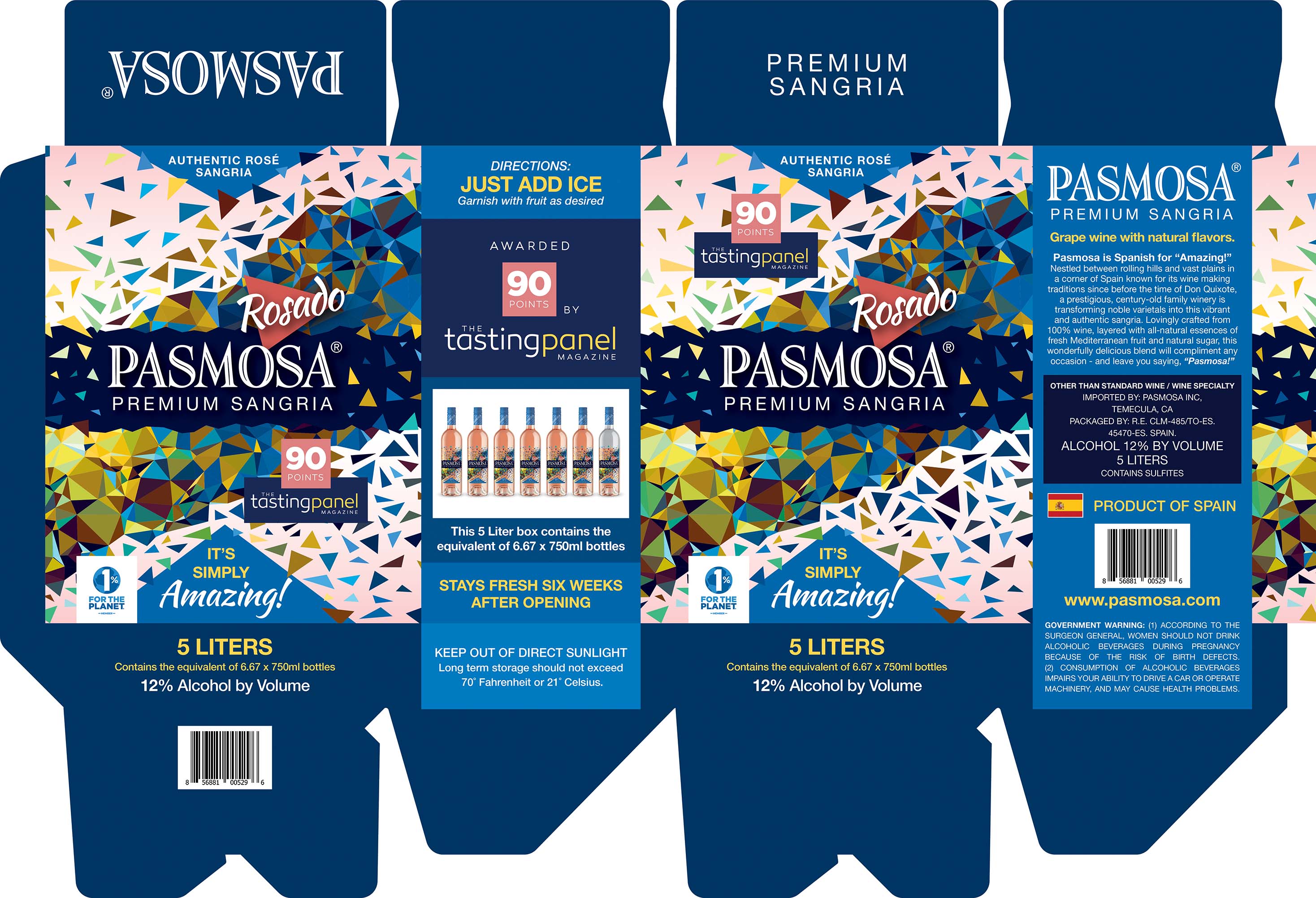 TABC label artwork for Pasmosa Rosado