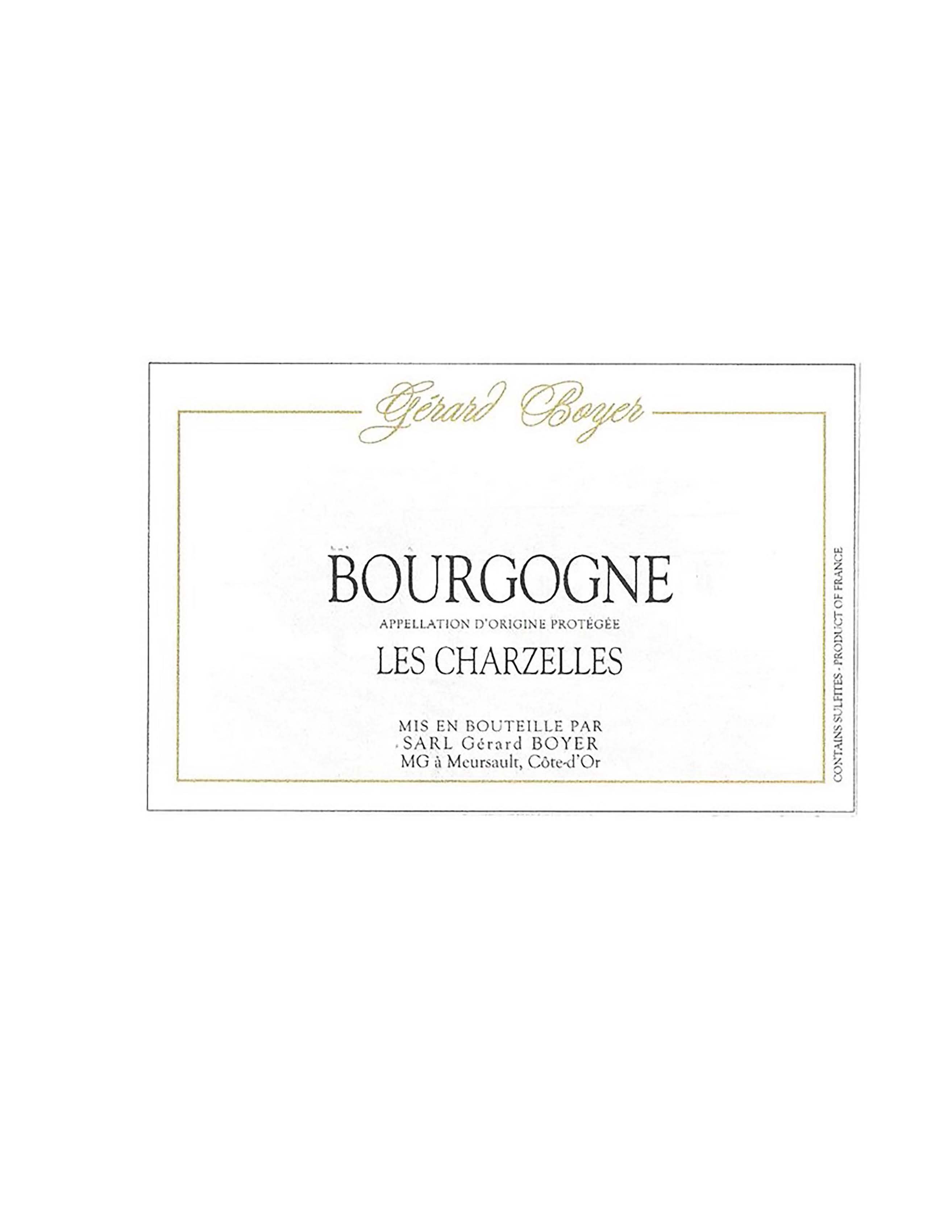 TABC label artwork for Domaine Boyer Bourgogne Pinot Noir Les Charzelles