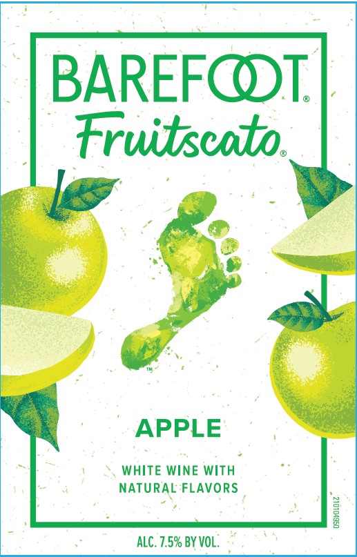 TABC label artwork for Barefoot Fruitscato Apple