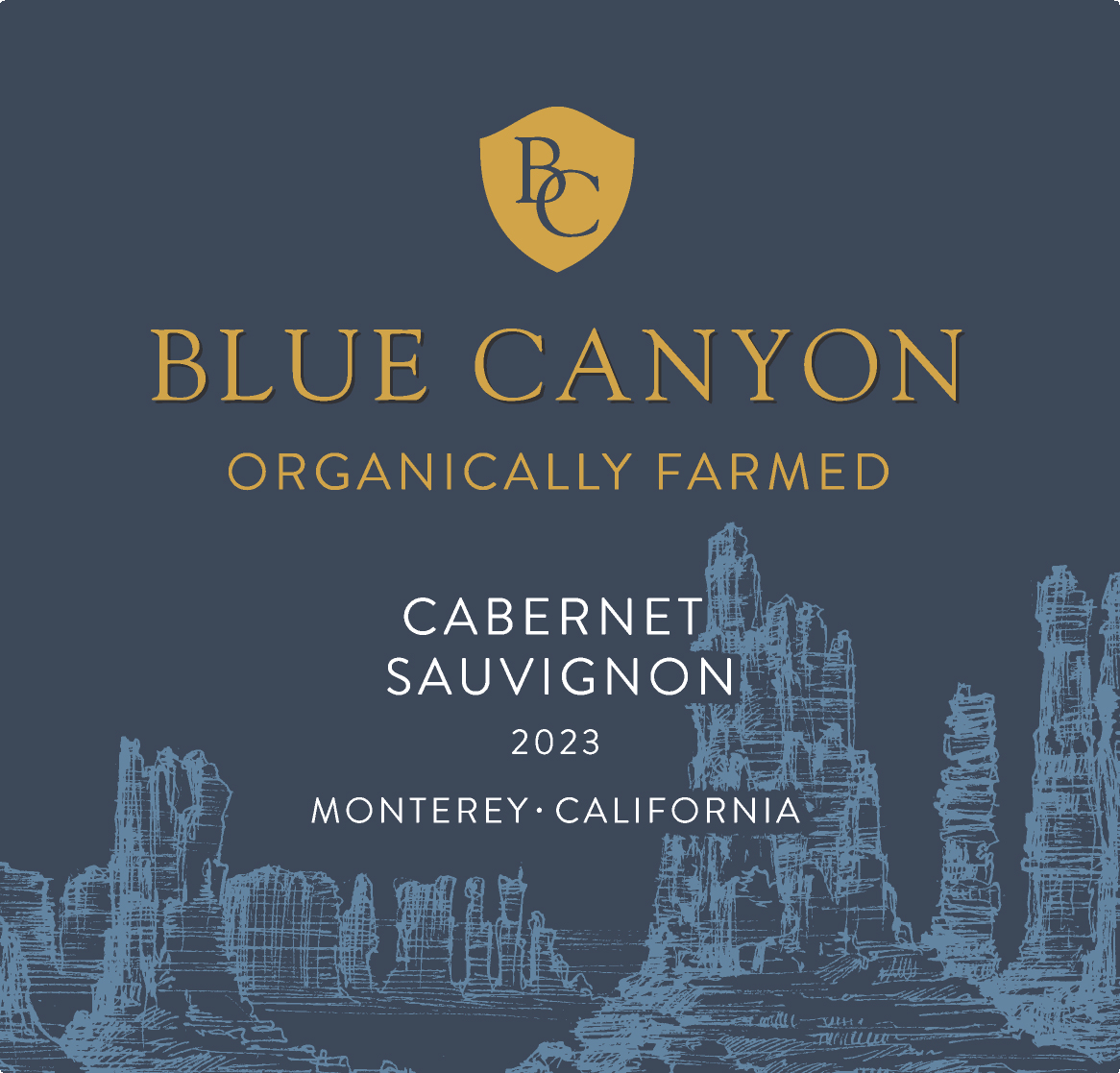 TABC label artwork for Blue Canyon Organically Farmed Cabernet Sauvignon 2023