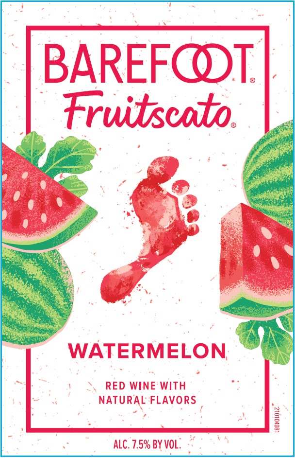 TABC label artwork for Barefoot Fruitscato Watermelon