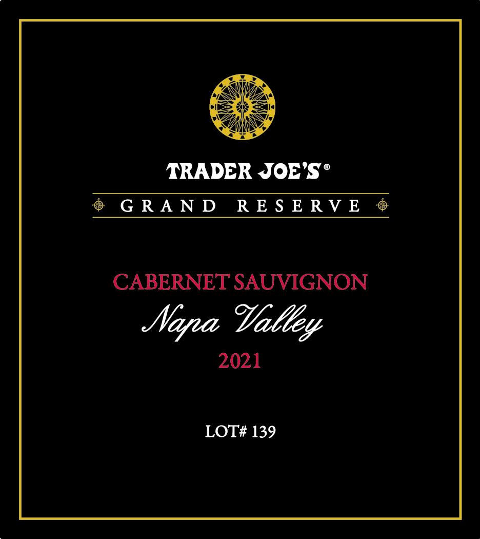 TABC label artwork for Trader Joe's Grand Reserve Lot 139 Cabernet Sauvignon Napa Valley