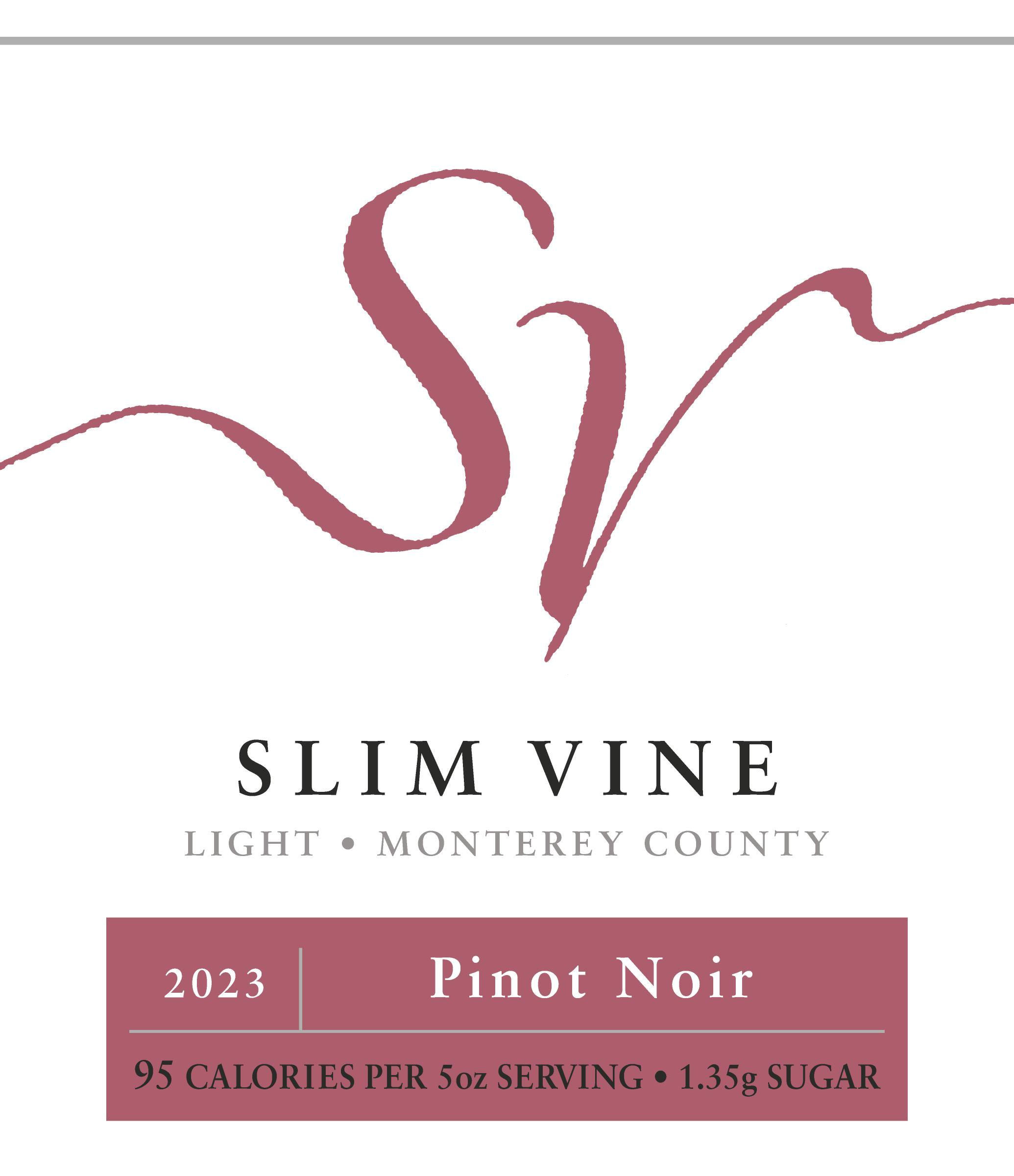TABC label artwork for Slim Vine Pinot Noir Monterey County