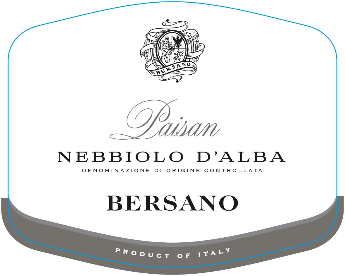 TABC label artwork for BERSANO PAISAN NEBBIOLO D'ALBA DOC