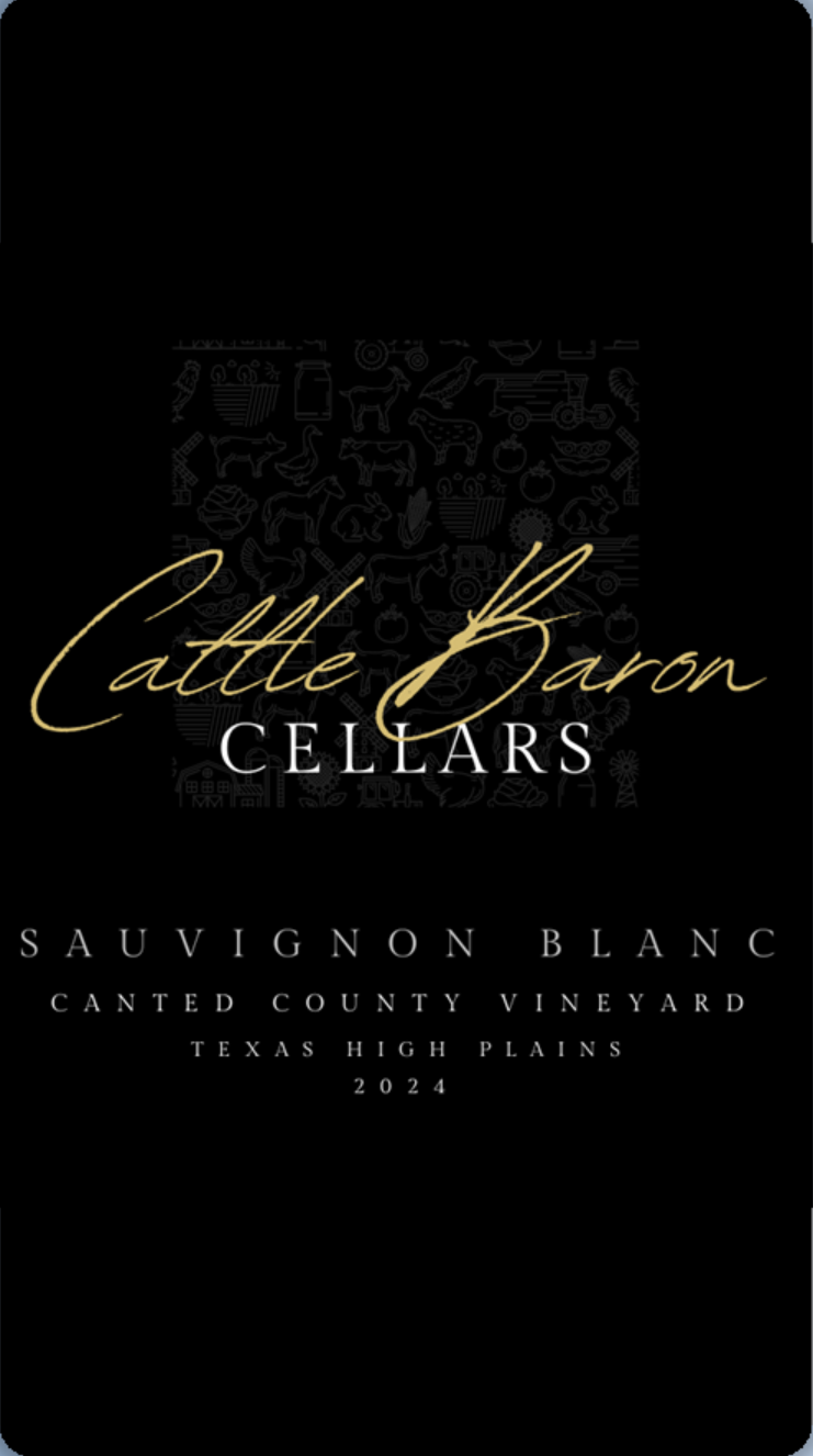 TABC label artwork for Cattle Barron Sauvignon Blanc, Canted County Vineyard