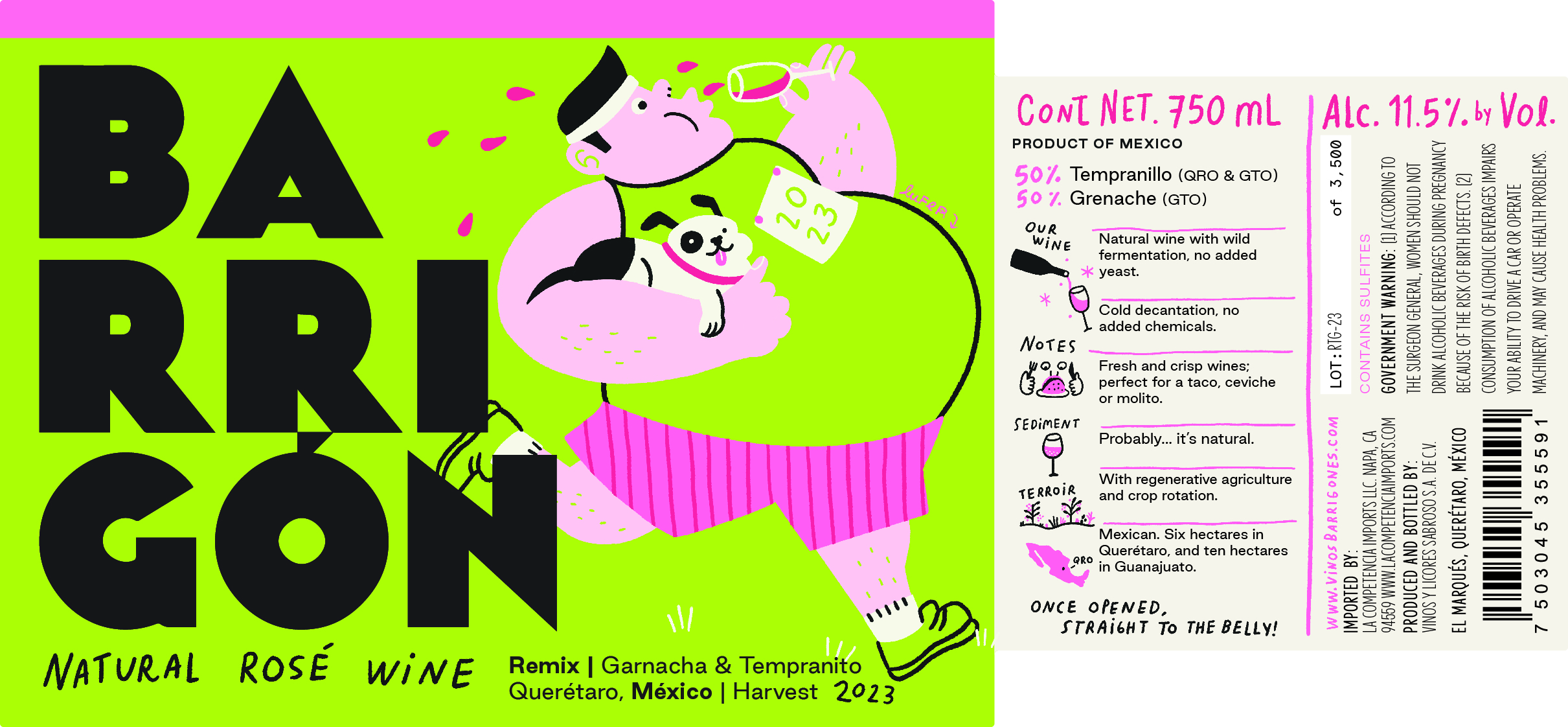 TABC label artwork for Barrigon Remix