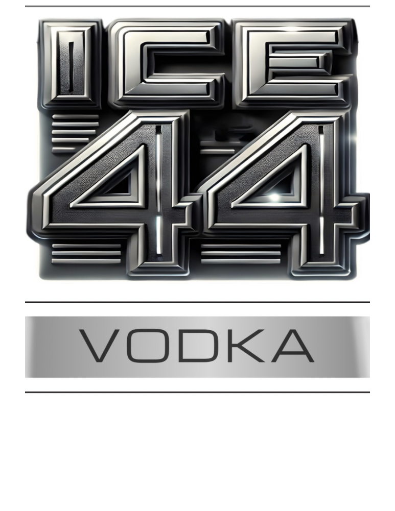 TABC label artwork for Ice 44 VODKA