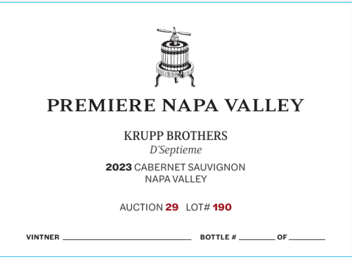 TABC label artwork for KRUPP BROTHERS D'SEPTIEME CABERNET SAUVIGNON