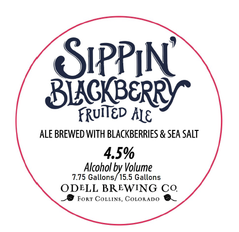 TABC label artwork for Sippin Blackberry Ale