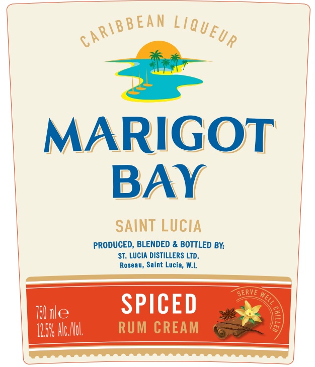 TABC label artwork for Marigot Bay Spiced Rum Cream