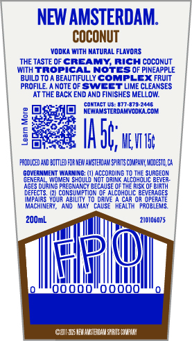 TABC label artwork for New Amsterdam Coconut