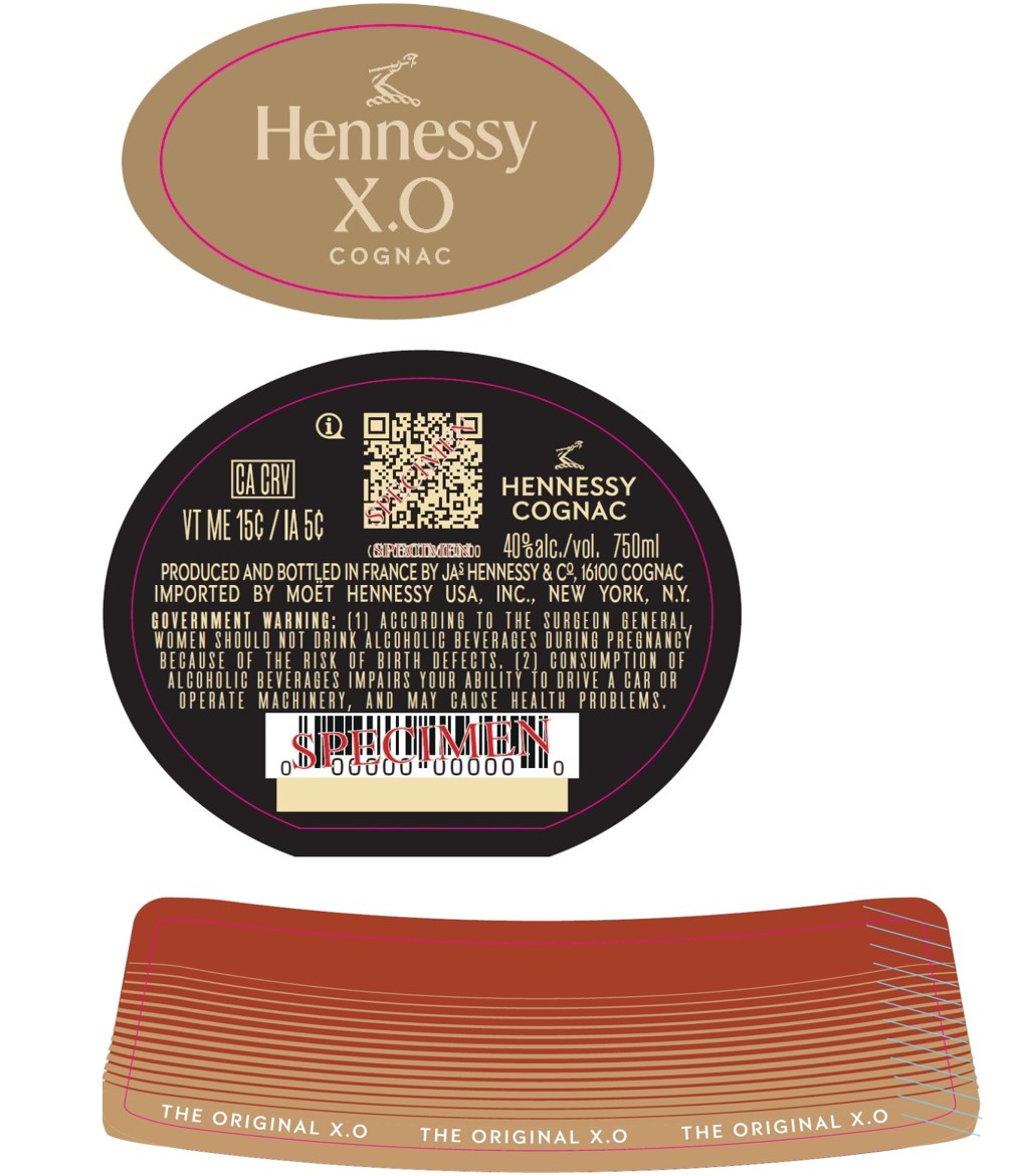 TABC label artwork for Hennessy XO Cognac