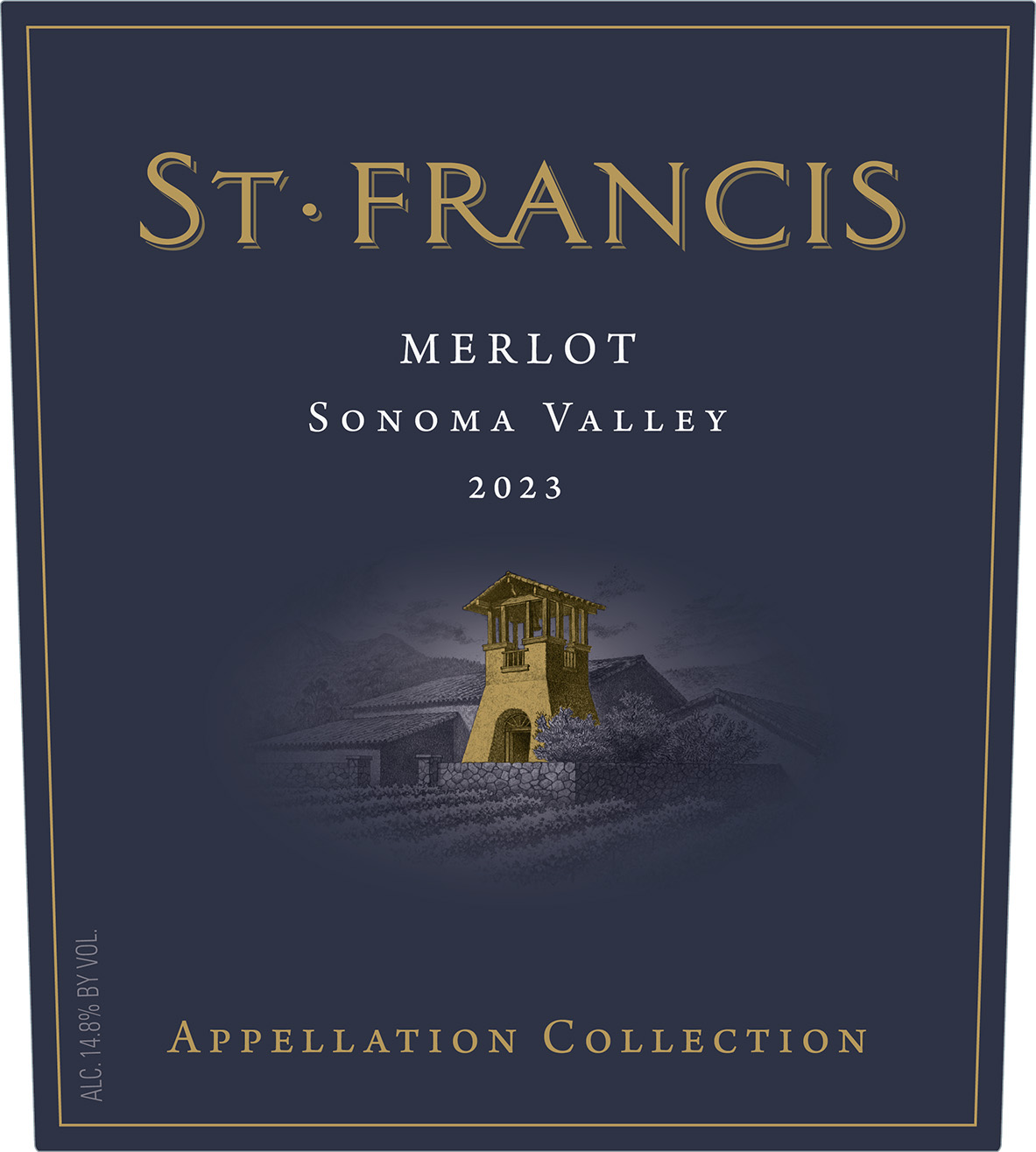 TABC label artwork for St. Francis Merlot, Appellation Collection