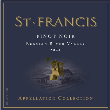 TABC label artwork for St. Francis Pinot Noir, Appellation Collection