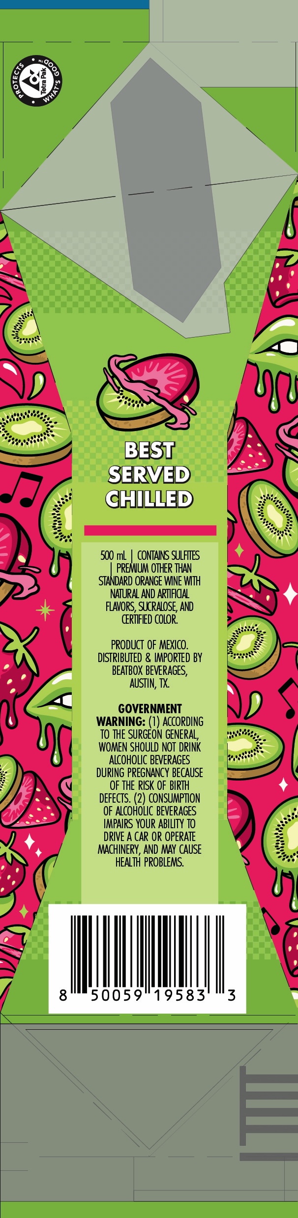 TABC label artwork for BEATBOX BEVERAGES STRAWBERRY KIWI