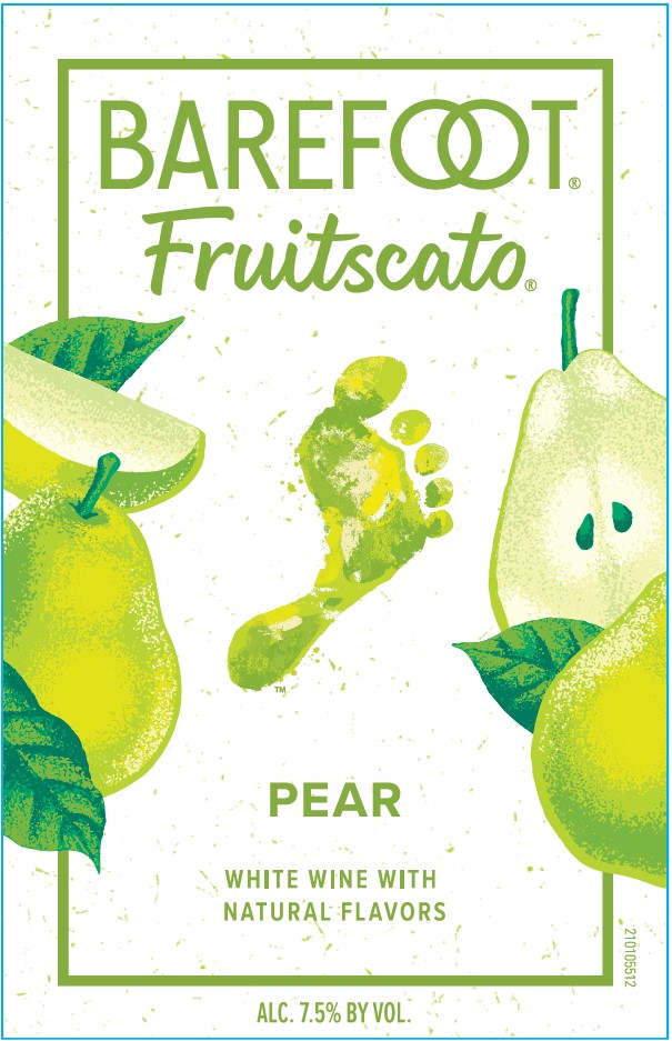 TABC label artwork for Barefoot Fruitscato Pear