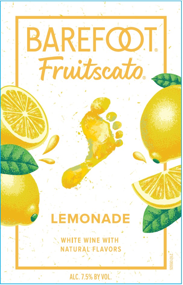TABC label artwork for Barefoot Fruitscato Lemonade