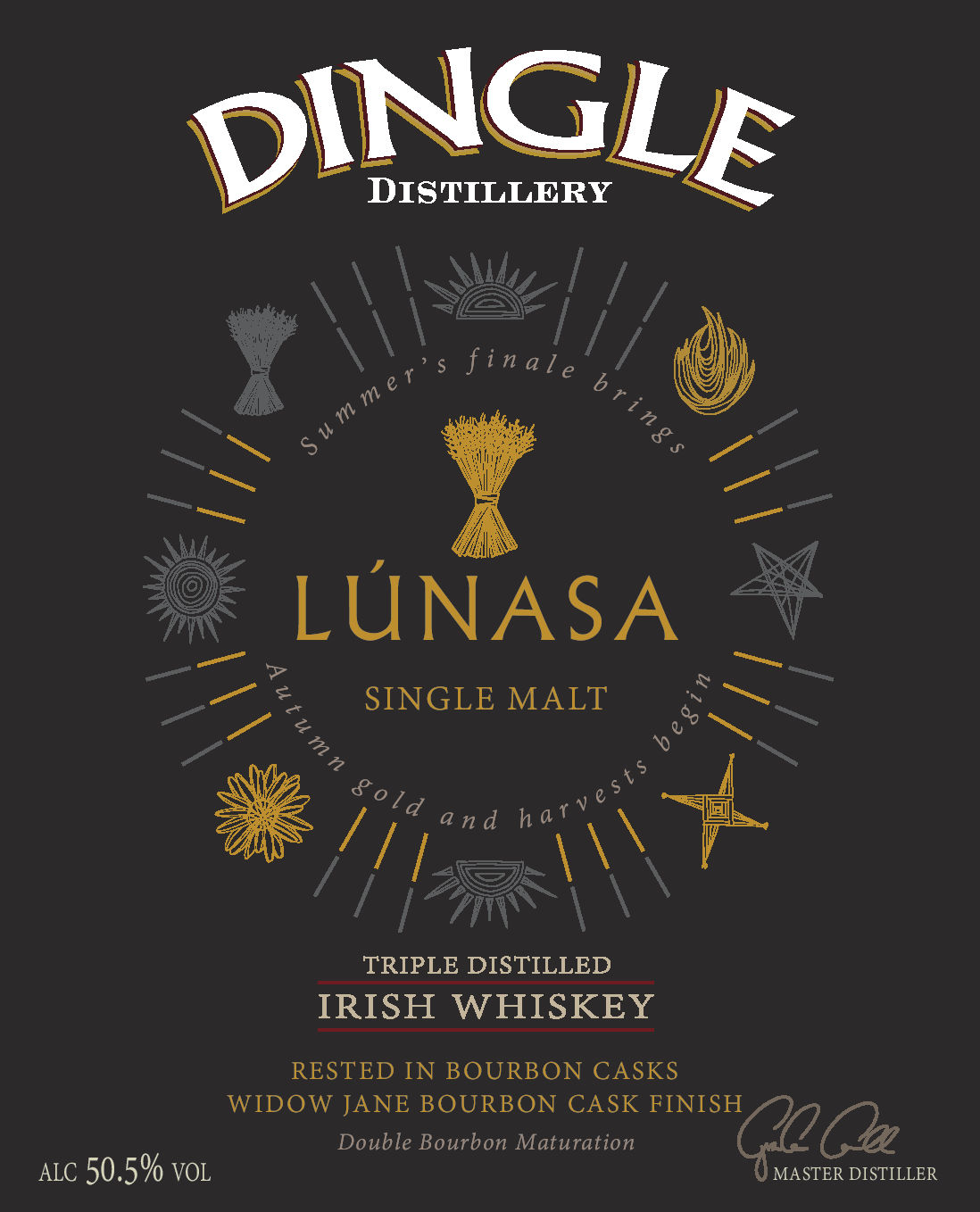 TABC label artwork for Dingle Lunasa Single Malt Irish Whisky