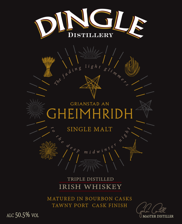 TABC label artwork for Dingle Gheimhridh Single Malt Irish Whisky