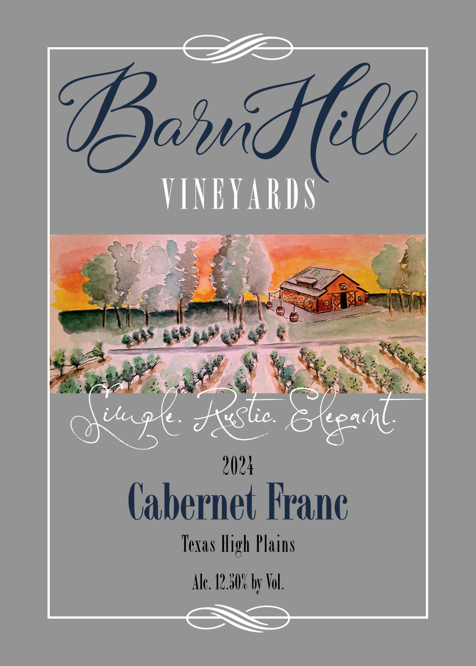 TABC label artwork for Barn Hill Cabernet Franc, THP